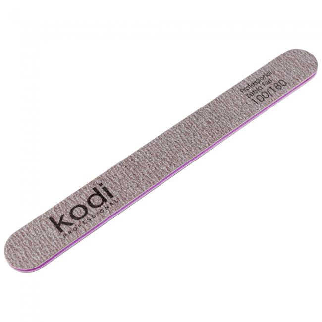 №83 Пилка для ногтей прямая 100/180 (цвет: коричневый, размер:178/19/4)